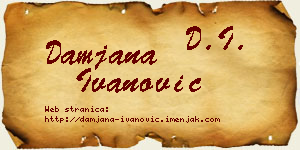Damjana Ivanović vizit kartica